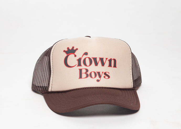 CROWN BOYS TRUCKER HAT BROWN-TAN