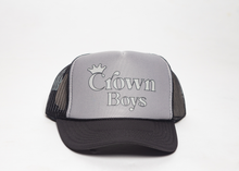 Load image into Gallery viewer, CROWN BOYS TRUCKER HAT GRAY-BLACK
