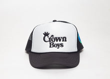 Load image into Gallery viewer, CROWN BOY WORLD WHITE/BLACK TRUCKER
