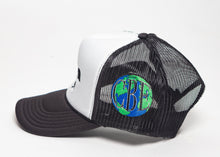 Load image into Gallery viewer, CROWN BOY WORLD WHITE/BLACK TRUCKER
