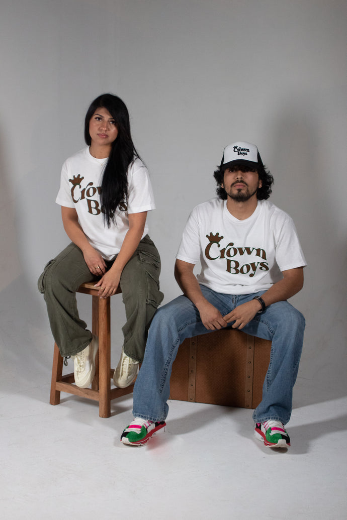 CROWN BOYS GREEN AND BROWN TEE