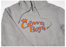 Load image into Gallery viewer, CROWN BOYS ORANGE AND PURPLE LOGO HOODIE
