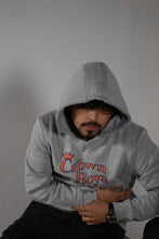 Load image into Gallery viewer, CROWN BOYS ORANGE AND PURPLE LOGO HOODIE
